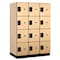 Salsbury Industries 4 Tier Designer Locker, 54"Wx76"Hx24"D, 12 Door, Maple 18-24364MAP - alternate 1